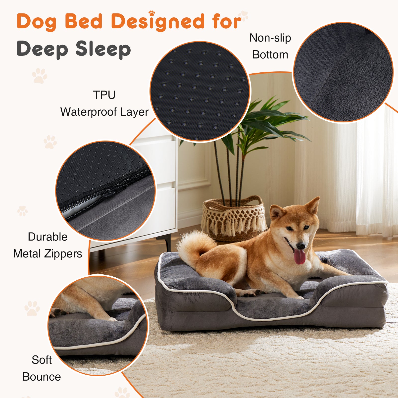 PawLuma Orthopedic Memory Foam Pet Bed